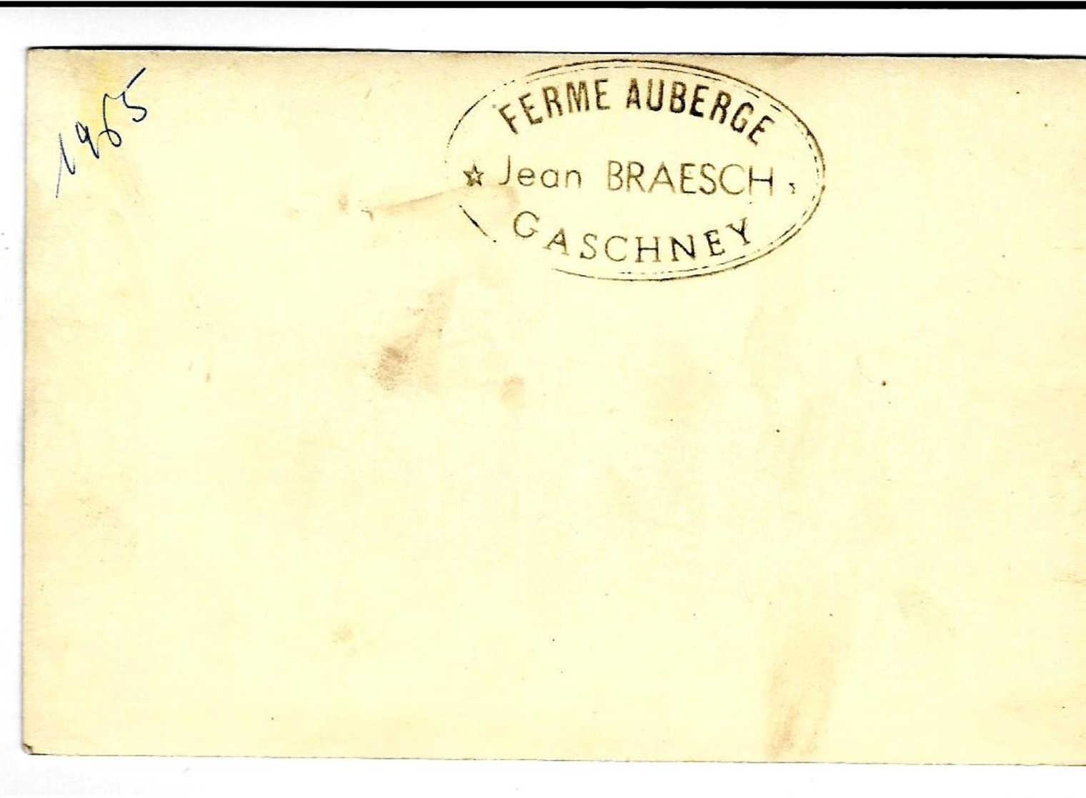 MUHLBACH - GASCHNEY - Photo Véritable 9x14 - Ferme-Auberge -  Tampon Jean Braesch - Munster