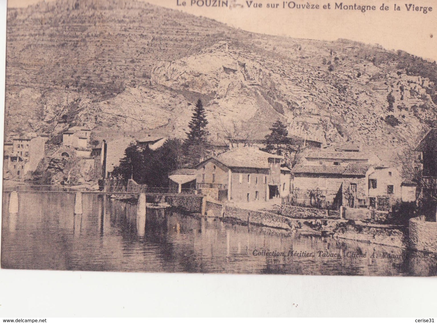 CPA - LE POUZIN Vue Sur L'Ouvèze Et Montagne De La Vierge - Autres & Non Classés