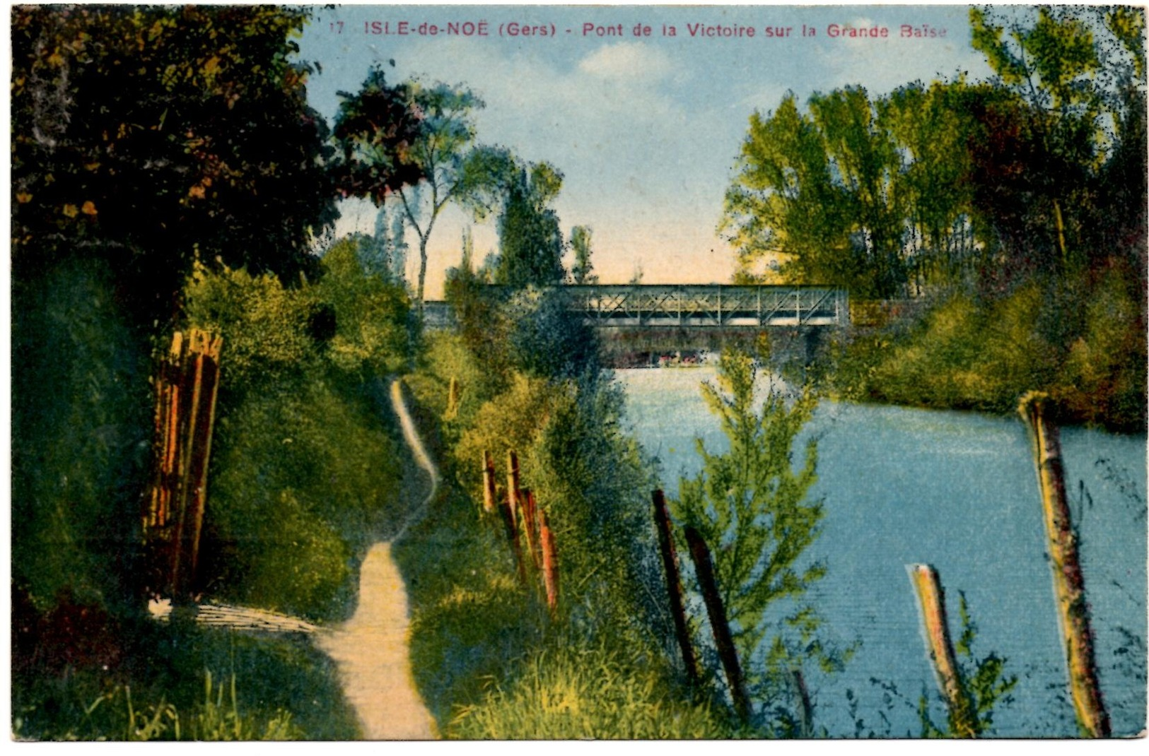 ISLE-de NOË Le Pont De La Victoire Sur La Grande Baîse CPA N° 17 Ecrite En 1935 TBE - Autres & Non Classés