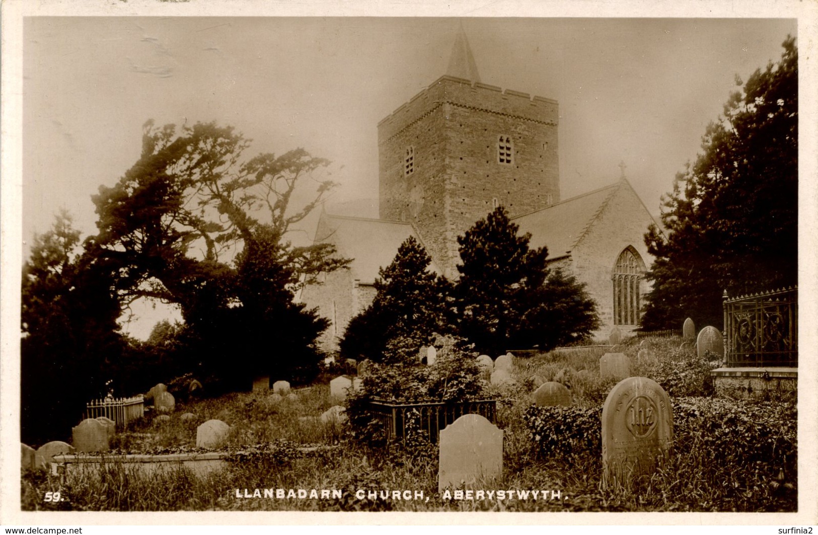 DYFED - ABERYSTWYTH - LLANBADARN CHURCH RP Dyf299 - Cardiganshire