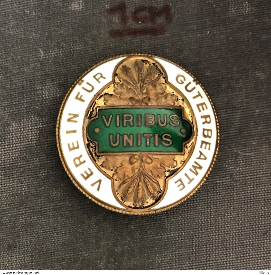 Badge Pin ZN008093 - Military (Army) Insignia Ship (Schiff) Austria-Hungary VIRIBUS UNITIS Verein Für Güterbeamte - Armee