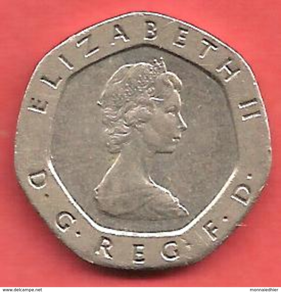 20 Pence , GRANDE BRETAGNE , Cupro-Nickel , 1982 , N° KM # 931 - 20 Pence