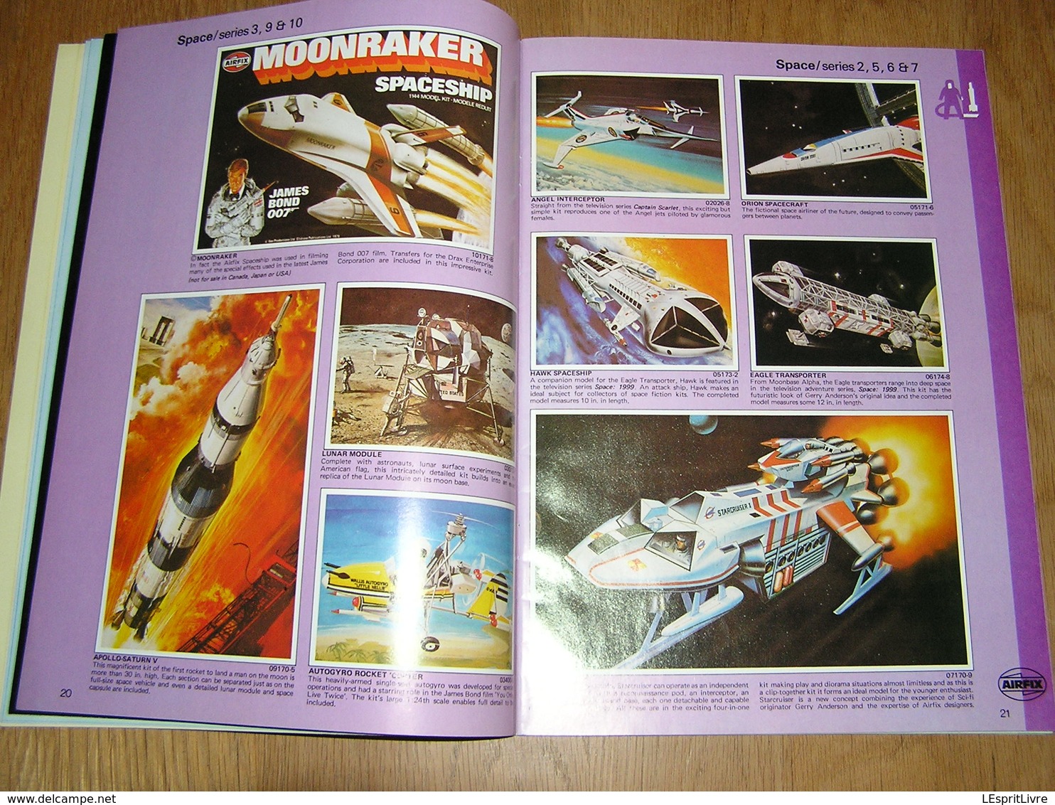 AIRFIX CATALOGUE 17 th EDITION Model kit plastic Boat Ships Aircraft Car Moonraker 007 Space Véhicle Armoured Cars Moto