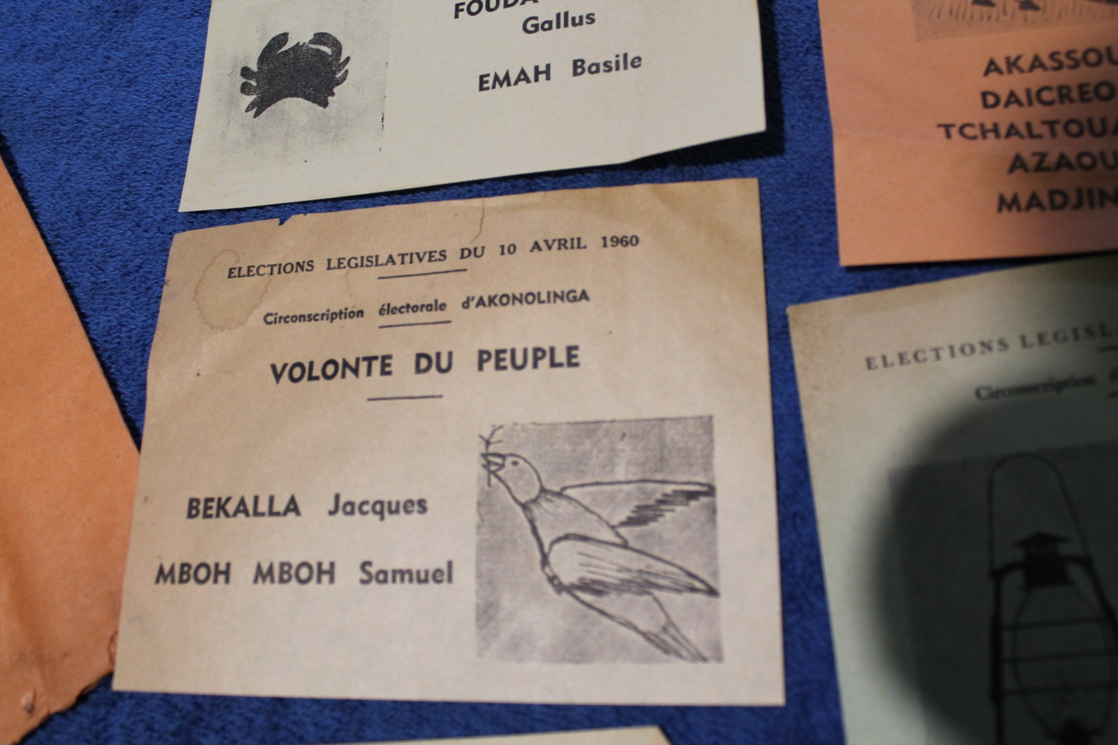 Petit Lot De Bulletin Des Elections Législatives Au Cameroun En 1960 - Documents Historiques