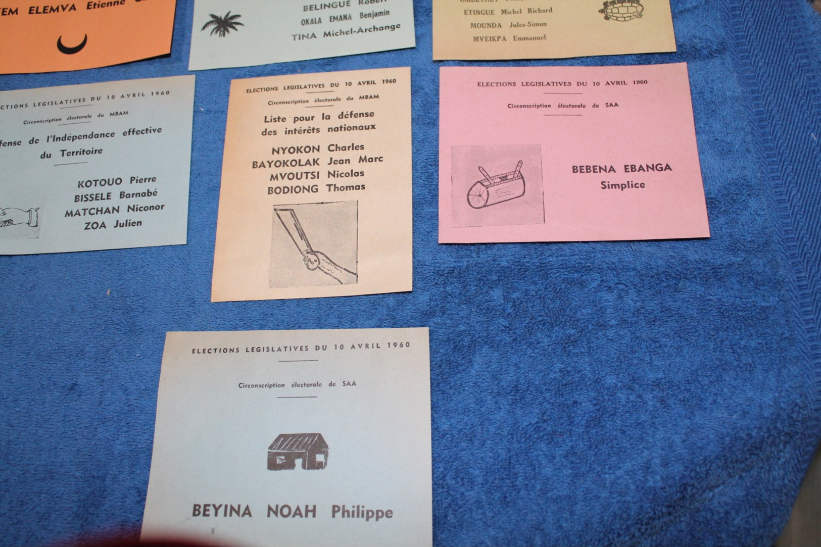 Petit Lot De Bulletin Des Elections Législatives Au Cameroun En 1960 - Documents Historiques