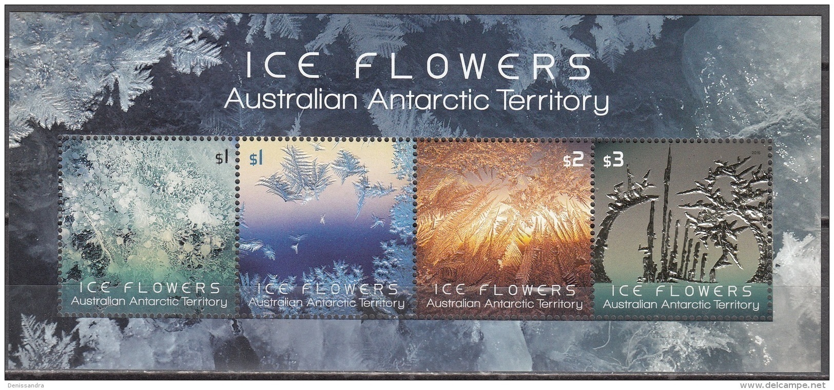 Australian Antarctic Territory 2016 Bloc Feuillet Fleurs De Glace Neuf ** - Neufs