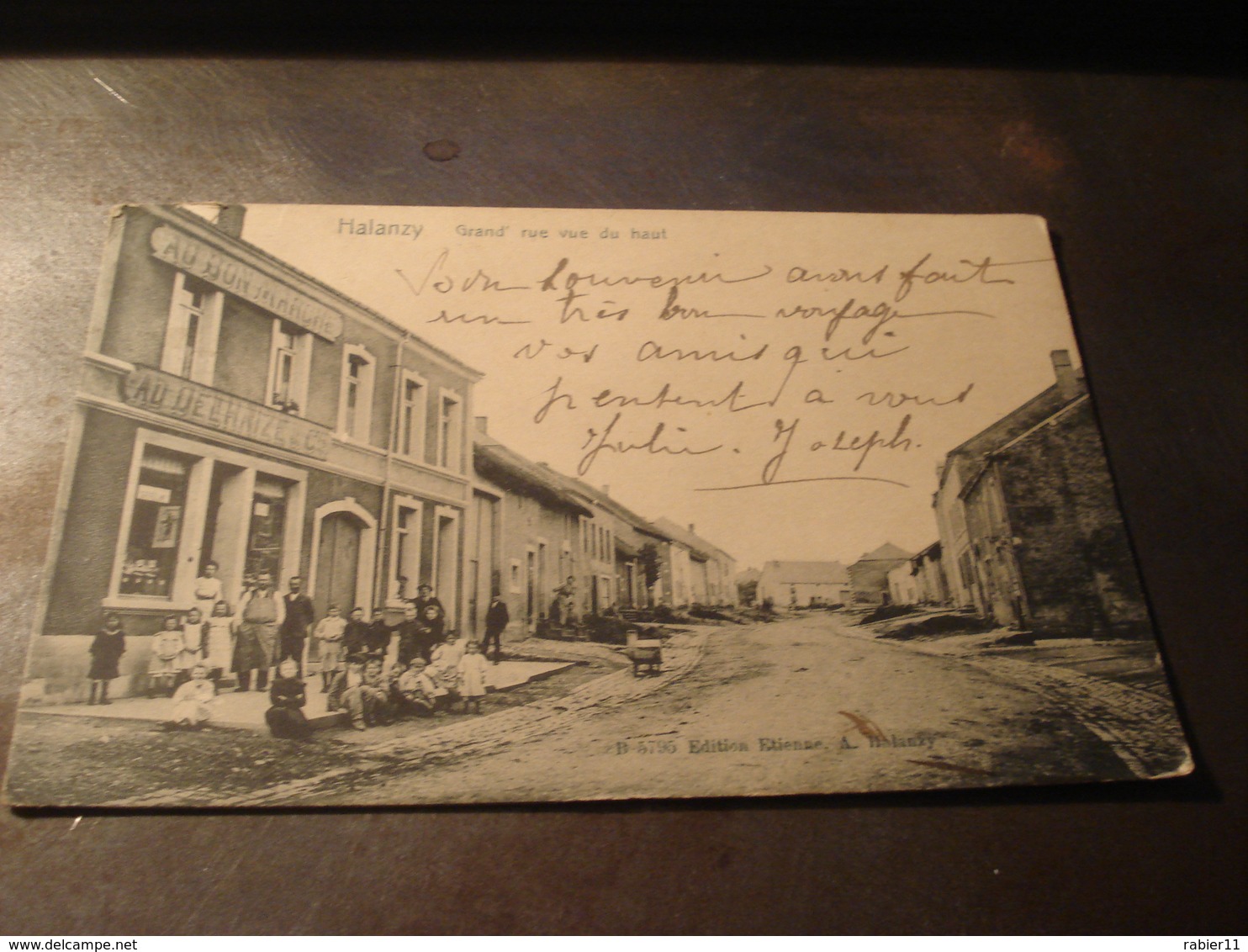 HALANZY GRAND RUE VUE DU HAUT 1908 AU BON MARCHE - Sonstige & Ohne Zuordnung