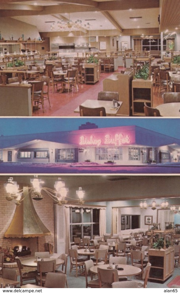 Cedar Rapids Iowa, Bishop Buffet Lindale Plaza, Restaurant Interior View, C1960s Vintage Postcard - Cedar Rapids