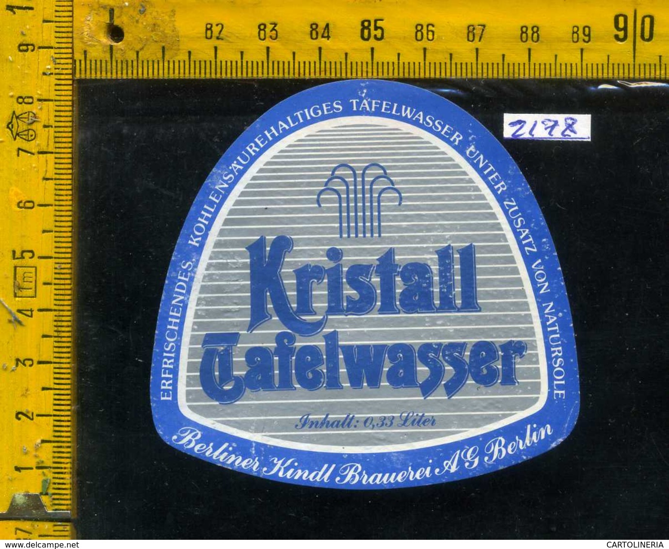 Etichetta Acqua Minerale Kristall Tafelwasser - Germania - Altri & Non Classificati