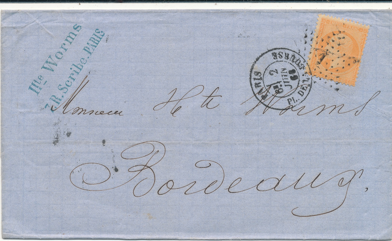 N°23 SUR LETTRE - 1862 Napoleon III