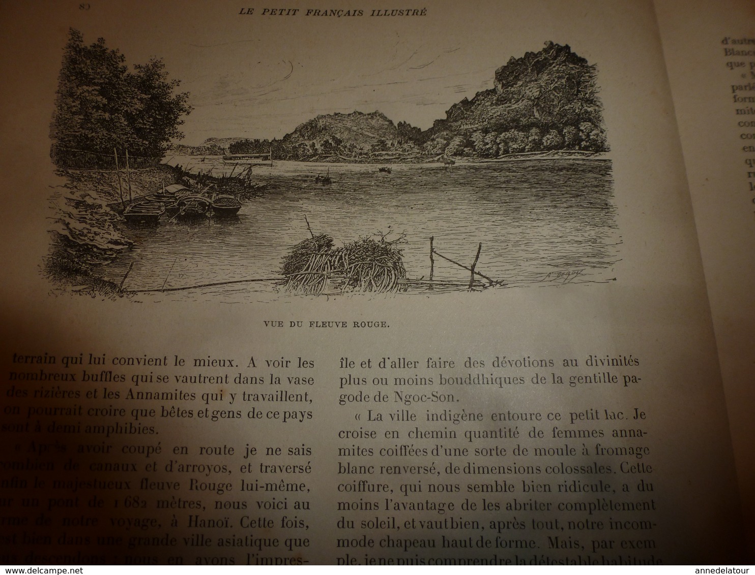 HANOÏ ;Tonkin;Co-Xa;Vietnam;Fleuve Rouge;Indochine;Ngoc-Son;etc  (pages éparses De L'année 1902) - Unclassified
