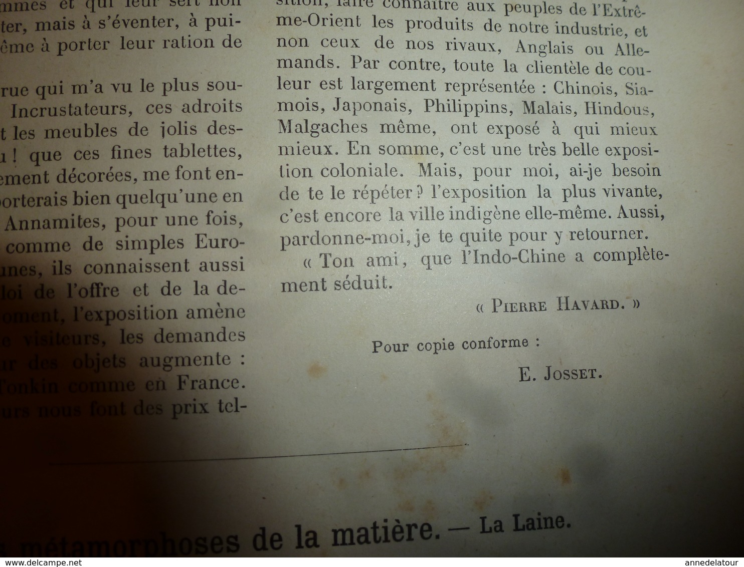 HANOÏ ;Tonkin;Co-Xa;Vietnam;Fleuve rouge;Indochine;Ngoc-Son;etc  (pages éparses de l'année 1902)