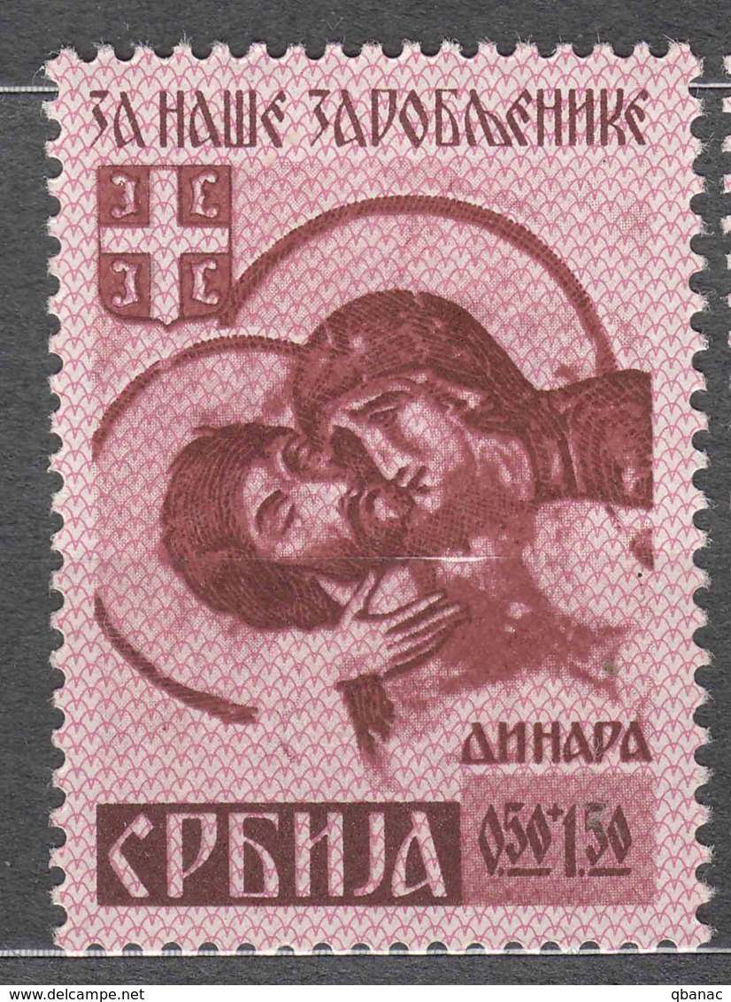 Germany Occupation Of Serbia - Serbien 1941 Mi#54 A I (spitzen Down) Mint Never Hinged - Occupazione 1938 – 45