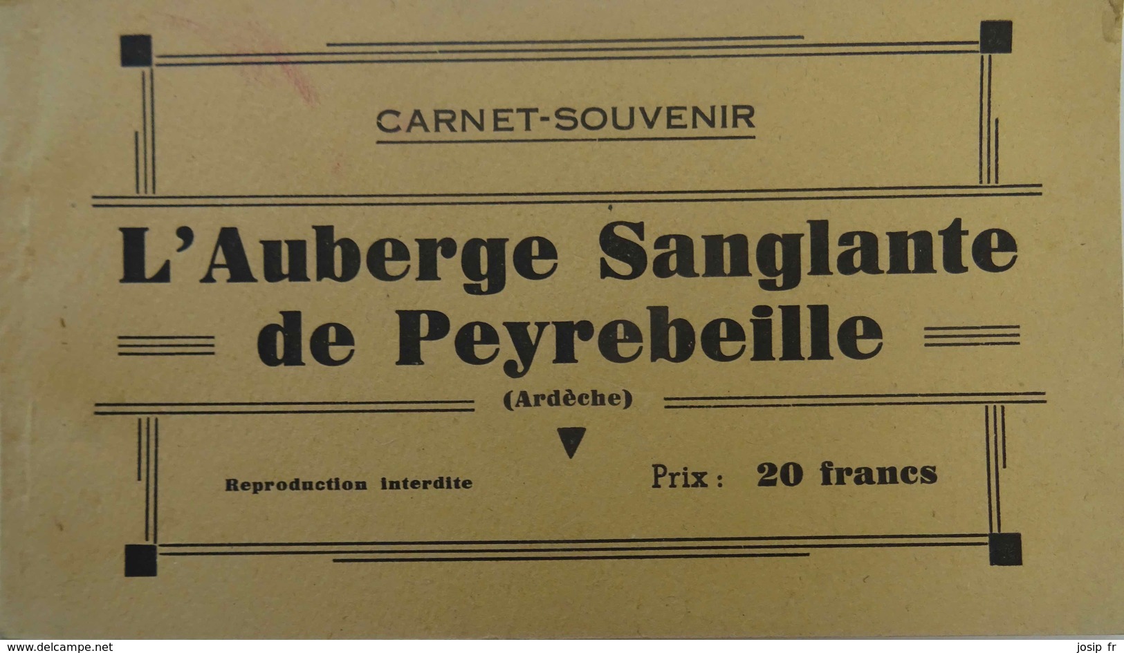 ARDÈCHE- Carnet-souvenir De 8 CARTES POSTALE SEMI-MODERNES L'AUBERGE SANGLANTE DE PEYREBEILLE - Autres & Non Classés