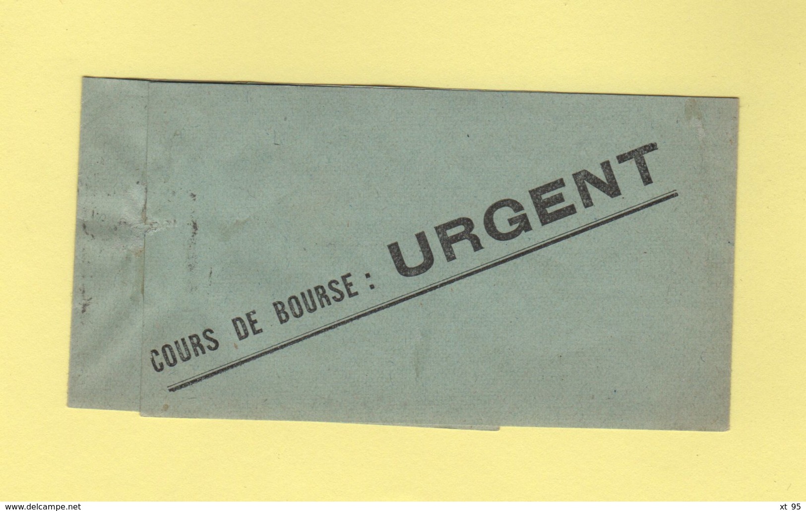 Type Semeuse - 25c Seul Sur Bande Pour Imprime Urgent - Paris - 1939 - Cours De Bourse - 1921-1960: Période Moderne