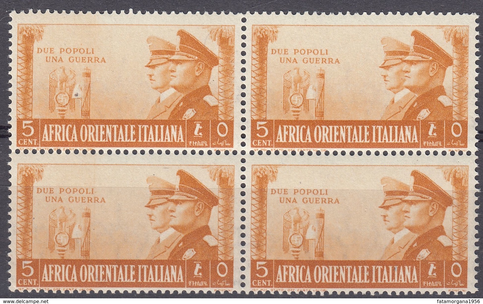 AFRICA ORIENTALE ITALIANA - 1941 - Quartina Di Yvert 36 Nuovi MNH. - Africa Orientale Italiana