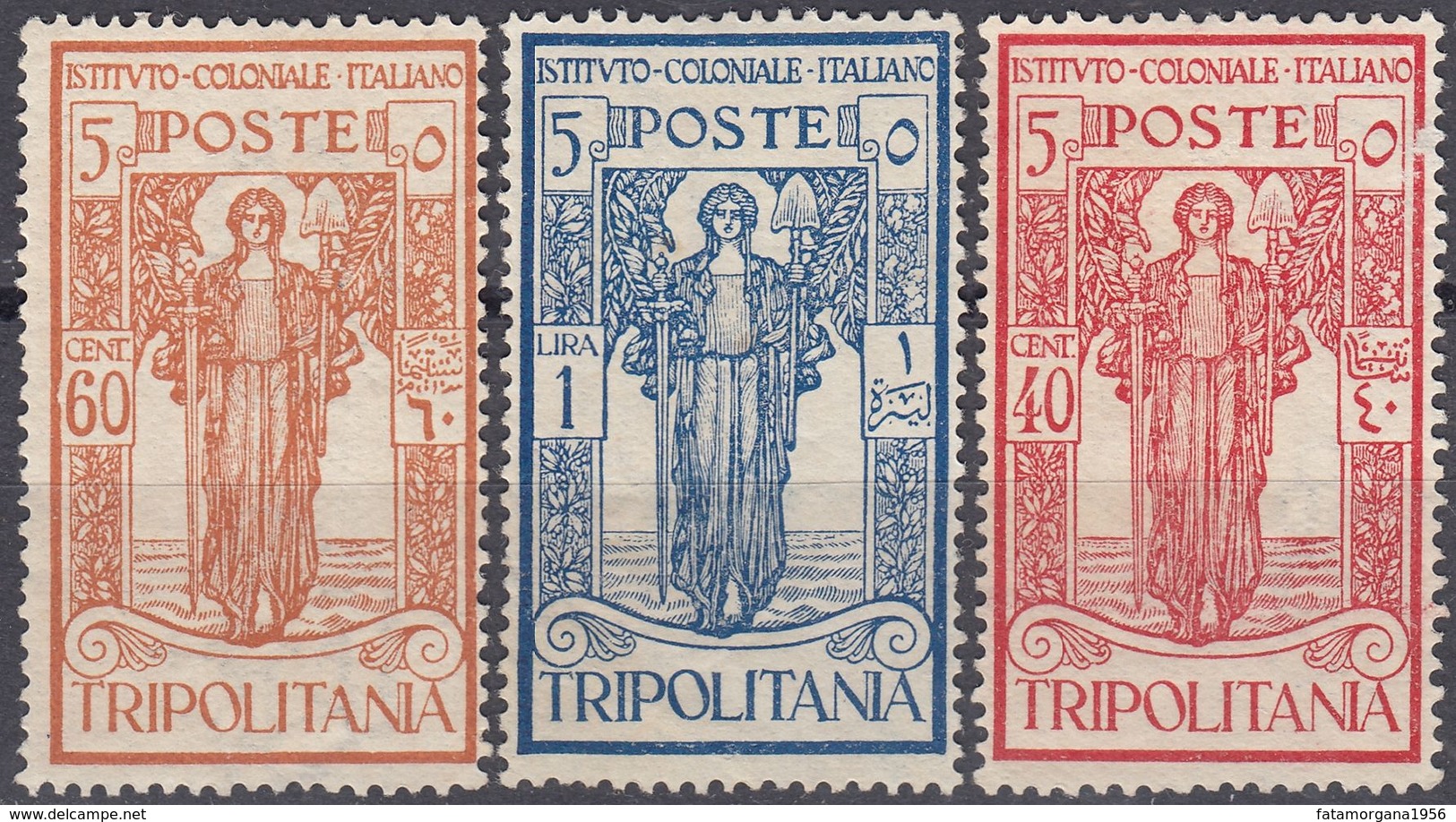 TRIPOLITANIA - 1926 - Lotto Di 3 Valori Nuovi Senza Gomma: Yvert 34/36. - Tripolitania