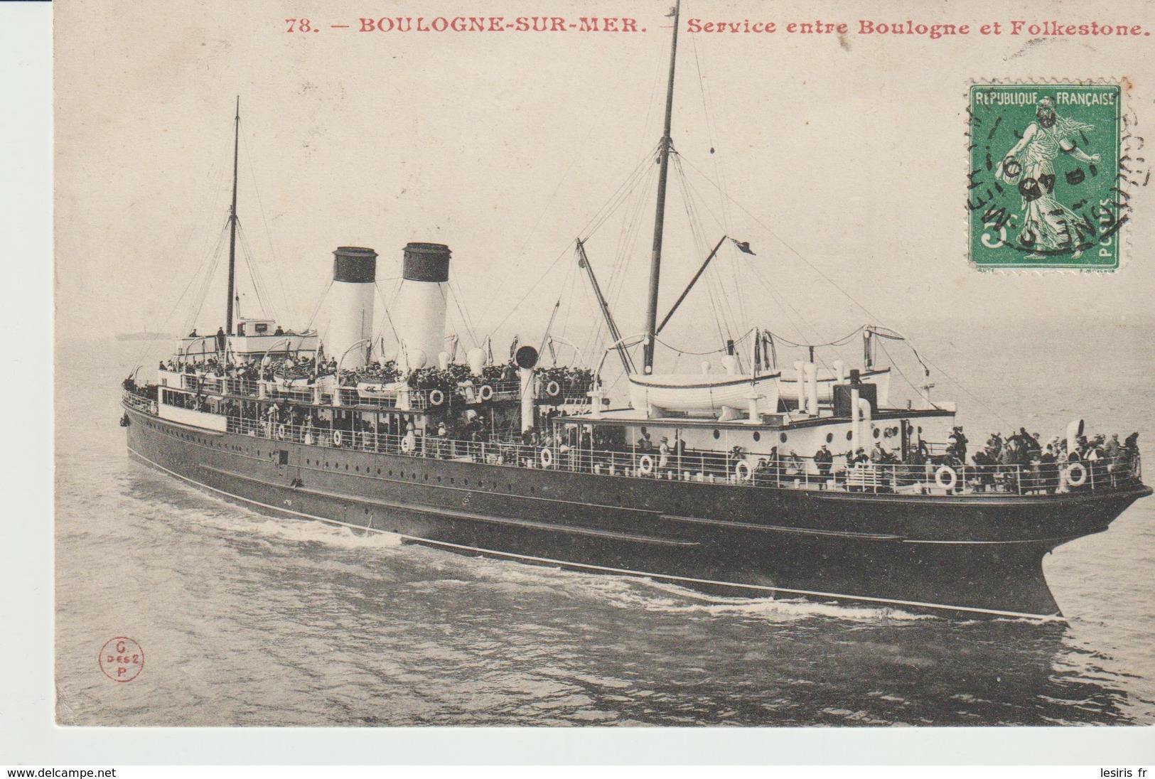 C. P. A. - BOULOGNE SUR MER - SERVICE ENTRE BOULOGNE ET FOLKESTONE - 78 - G. P. - Boulogne Sur Mer