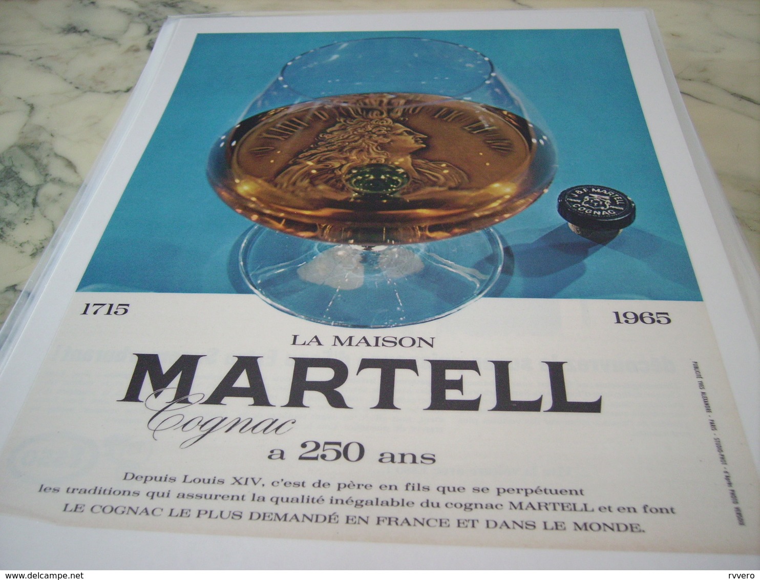 ANCIENNE PUBLICITE BOISSON COGNAC  MARTELL 1968 - Affiches