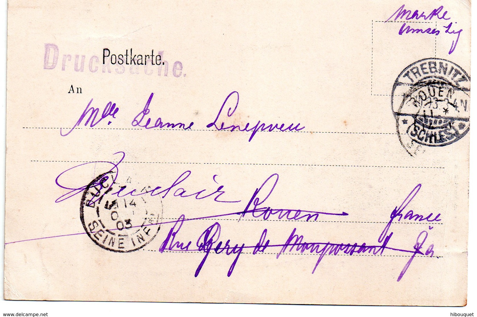 CPA Rare, Trebnitz I. Schies, Hôtel Zum Kronprinz (unter Den Kastanien) - Poland