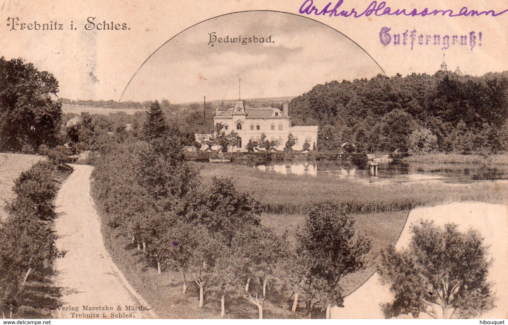 CPA Rare, Trebnitz I. Schies, Hedwigsbad - Pologne