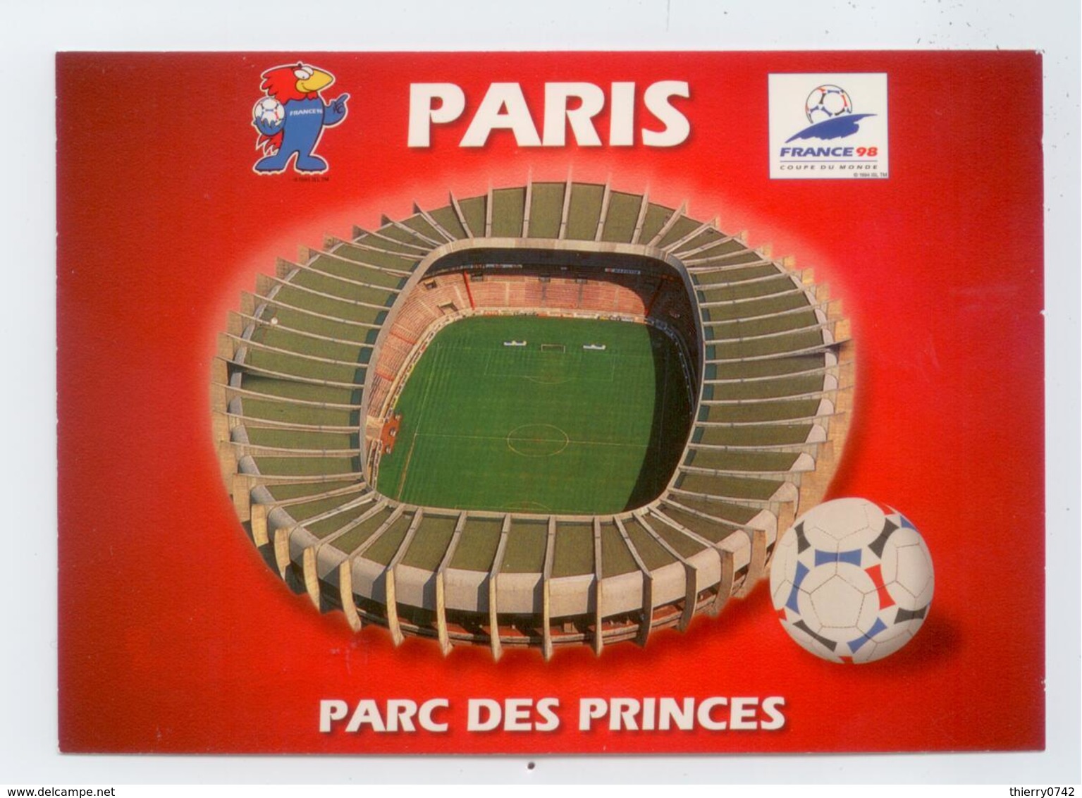 FOOTBALL COUPE DU MONDE FRANCE 98 STADE PARC DES PRINCES PARIS TBE - Soccer