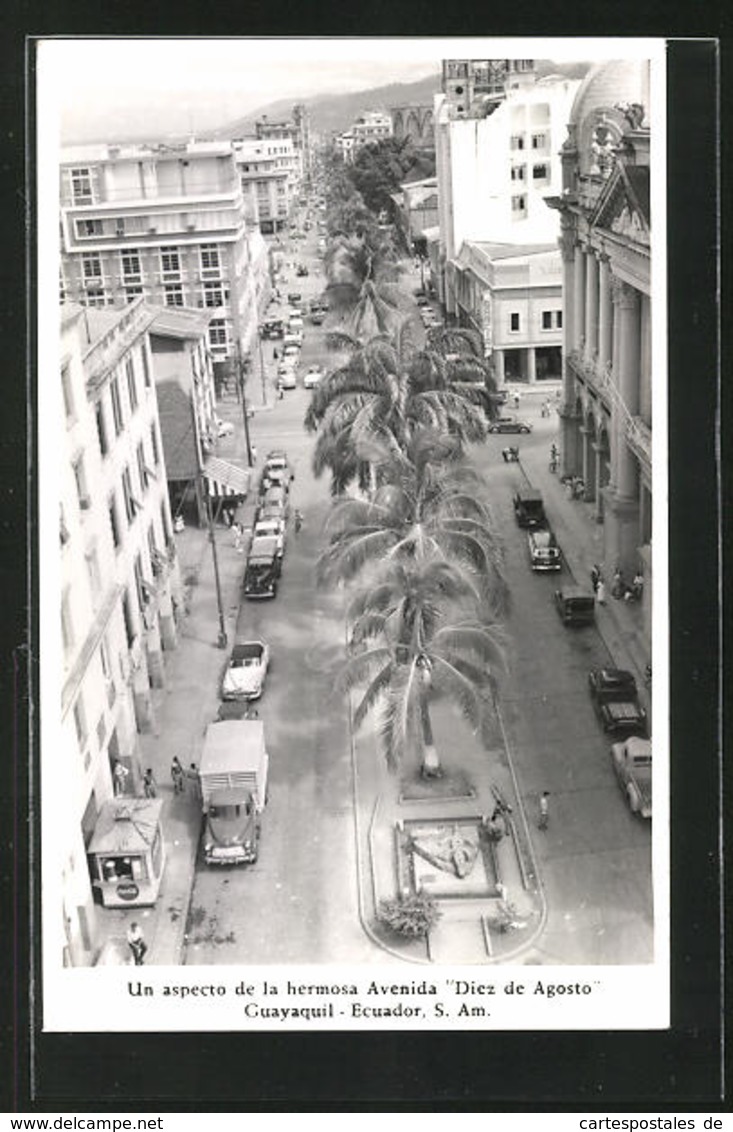 AK Guayaquil, Un Aspecto De La Hermosa Avenida Diez De Agosto - Equateur