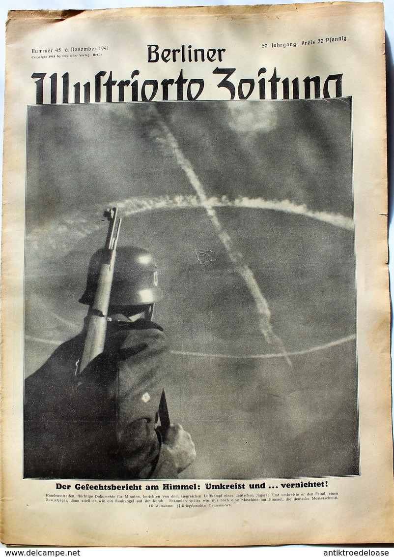 Berliner Illustrierte Zeitung 1941 Nr.45 Gefechtsbericht Am Himmel, Luftkampf - Deutsch