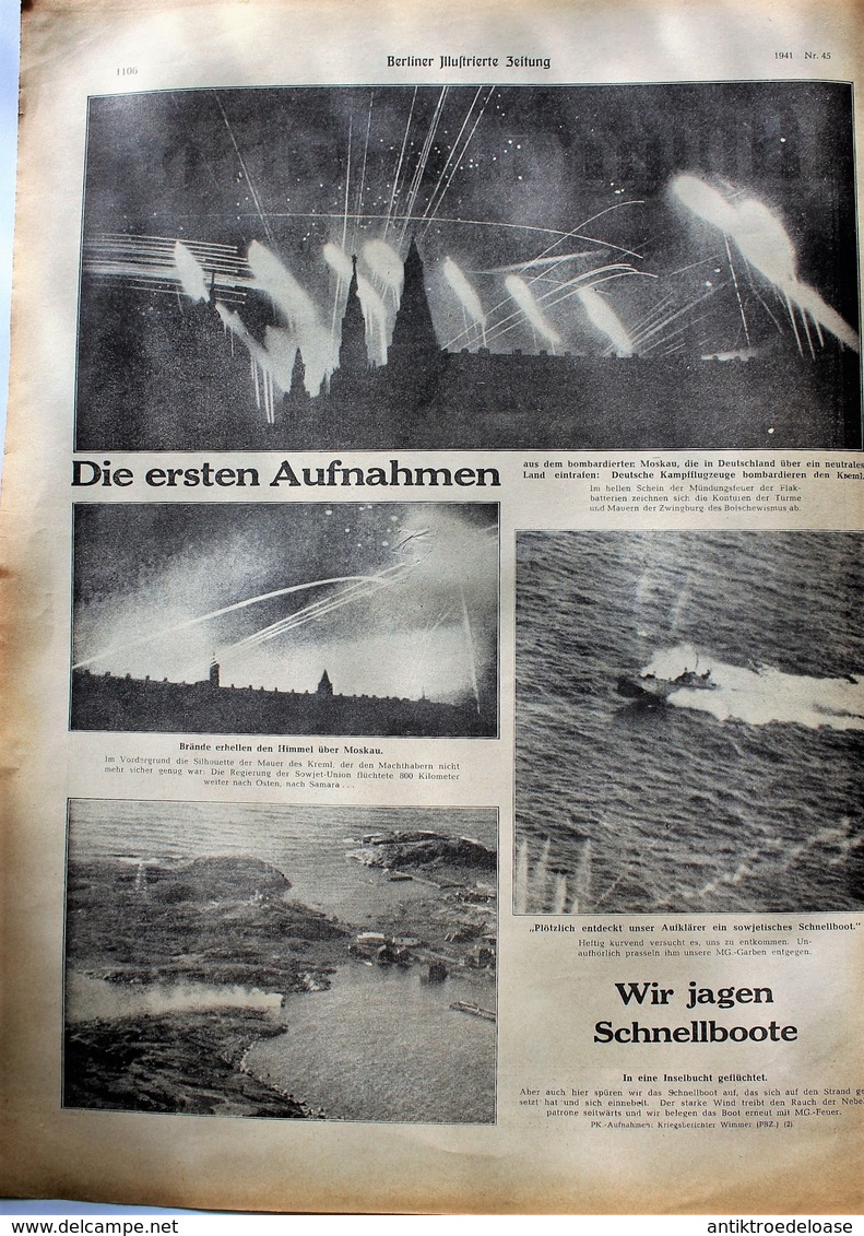 Berliner Illustrierte Zeitung 1941 Nr.45 Gefechtsbericht Am Himmel, Luftkampf - Deutsch