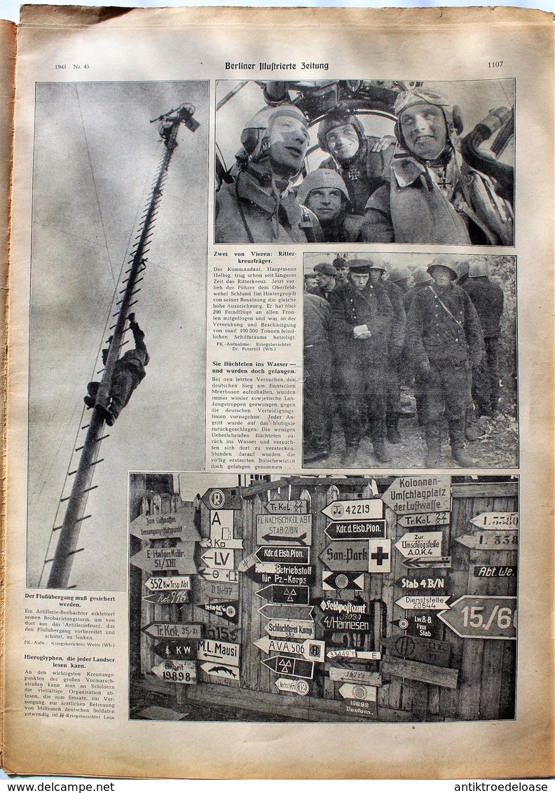 Berliner Illustrierte Zeitung 1941 Nr.45 Gefechtsbericht Am Himmel, Luftkampf - Alemán