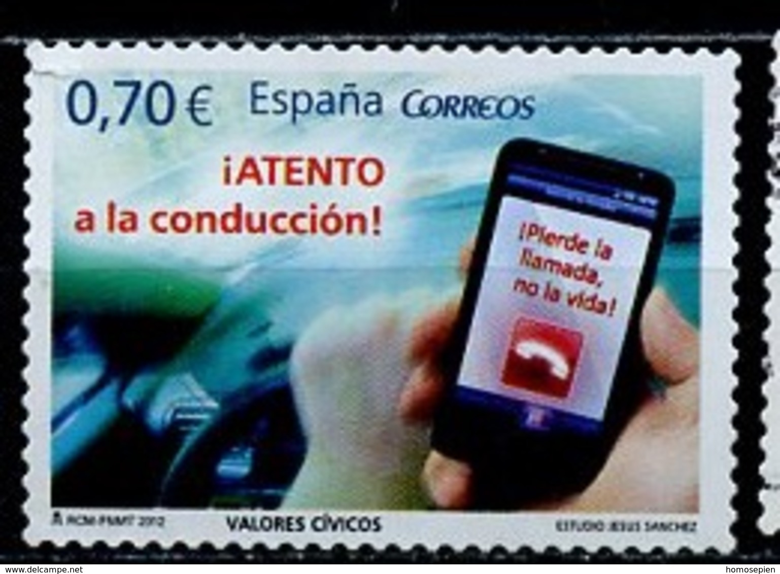 Espagne - Spain - Spanien 2012 Y&T N°4375 - Michel N°4670 Nsg - 0,70€ Attention Au Portable Au Volant - Unused Stamps