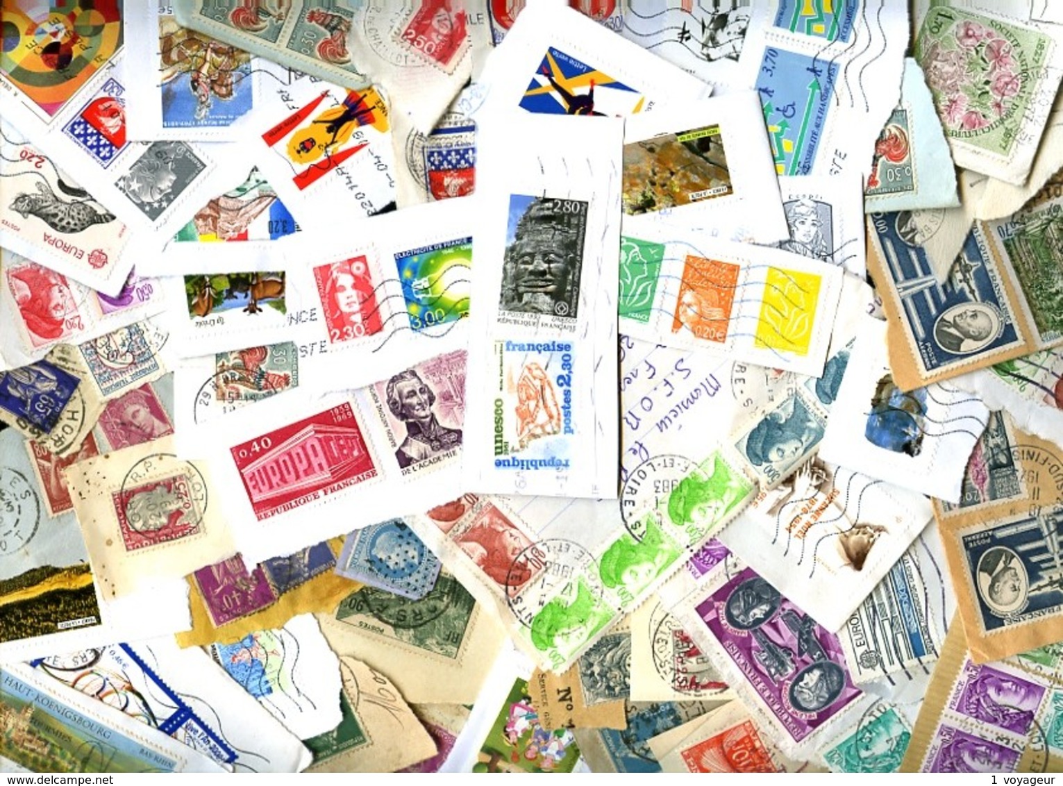 FRANCE - 500 Grammes Timbres Oblitérés à Décoller - Toutes époques, Très Diversifié - Des Milliers De Timbres - Bon état - Collections