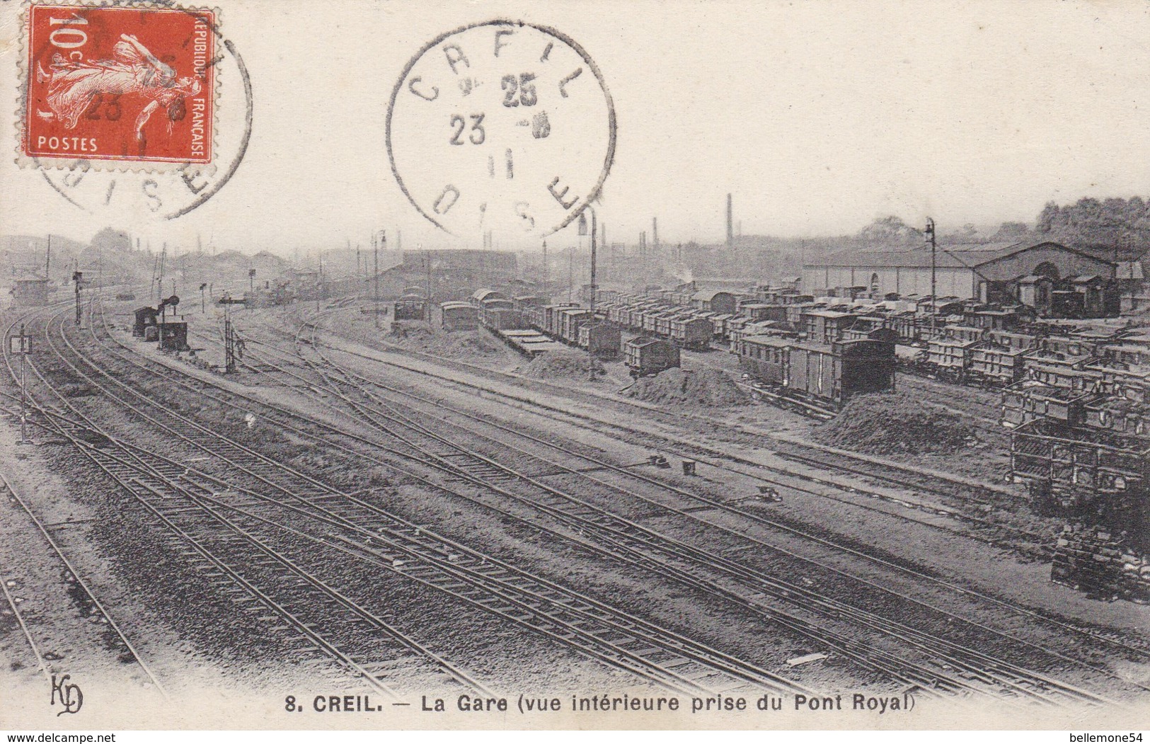 Cpa Dept 60 - Creil - Lot De 2 Cartes - La Gare Vue Intérieure Et Vue Générale - Creil