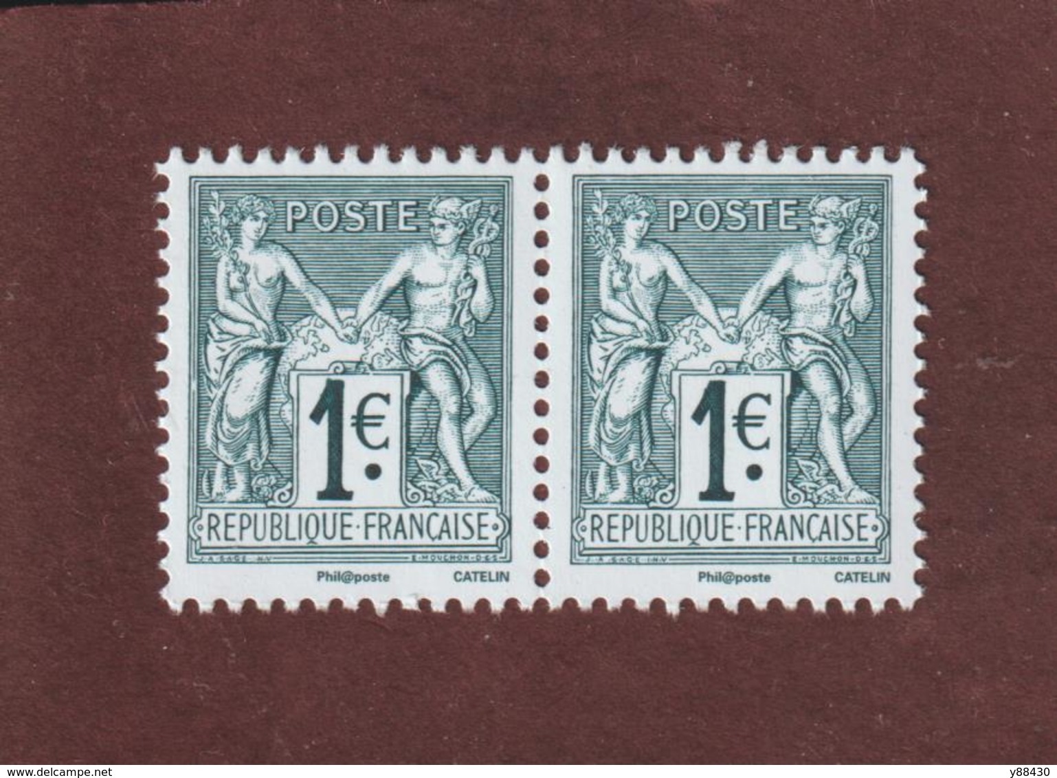 5094 & 5095 De 2016 - Neuf ** Paire Type N/B & N/U -140 Ans Du TYPE SAGE- Emis Uniquement En Mini Feuillet De 20 Timbres - Unused Stamps