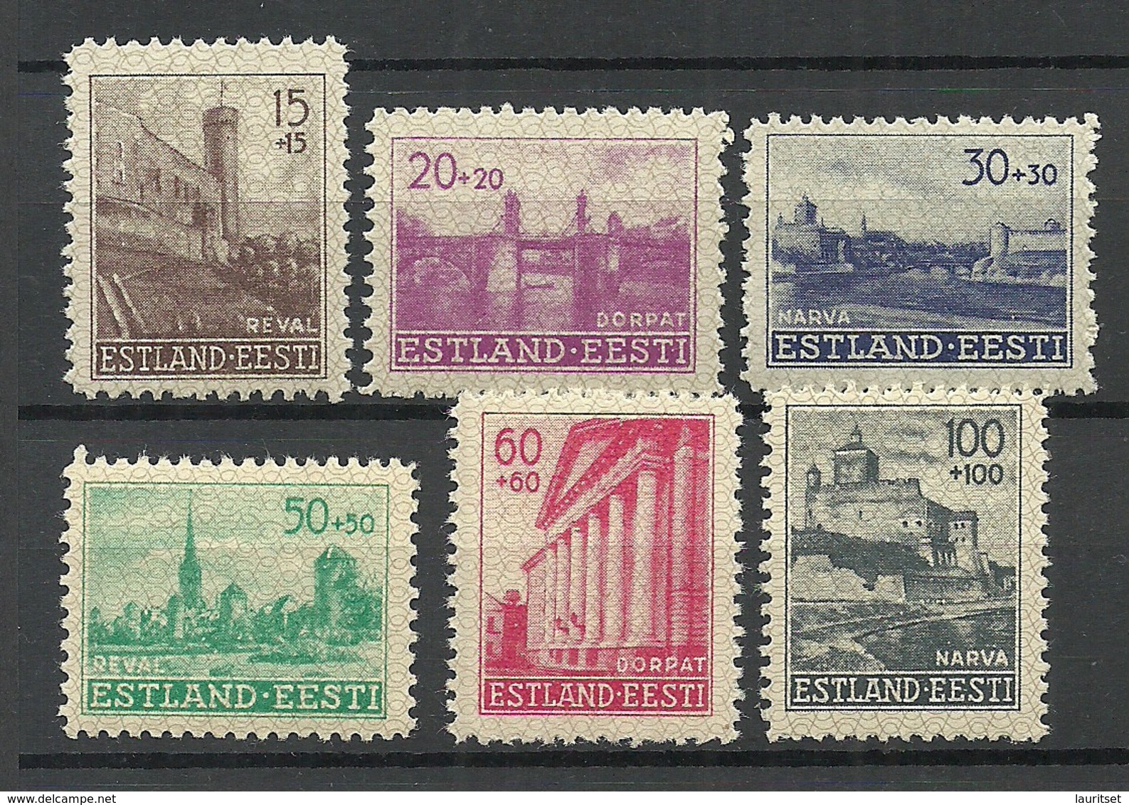 Estland Estonia 1941 German Occupation Michel 4 - 9 MNH - Estonia