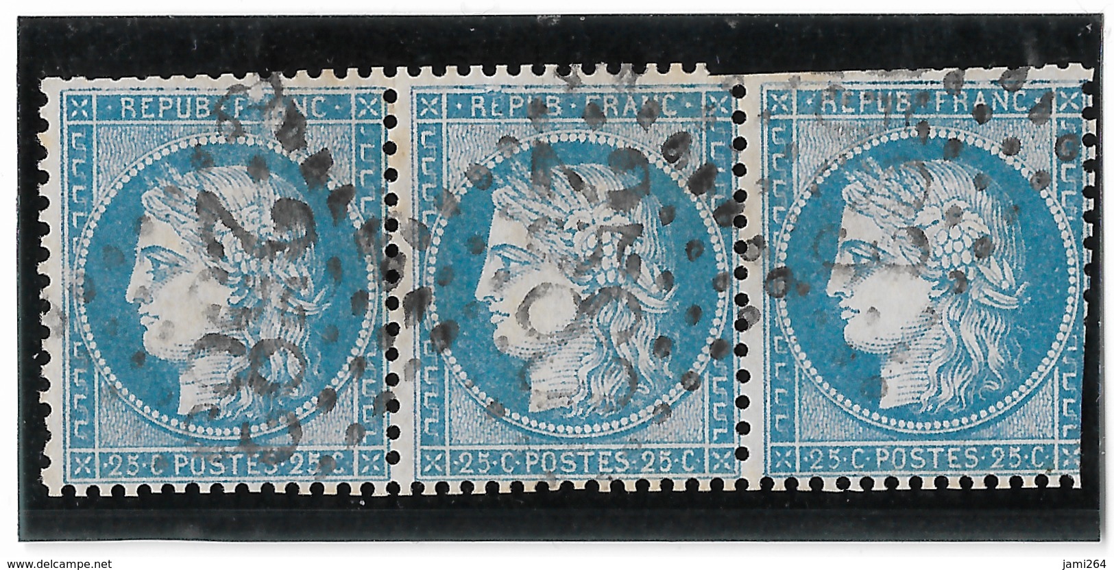 TIMBRES 60/1 ;BANDE DE TROIS  68/69/70 G1  EN L'ÉTAT ;TTB - 1871-1875 Cérès