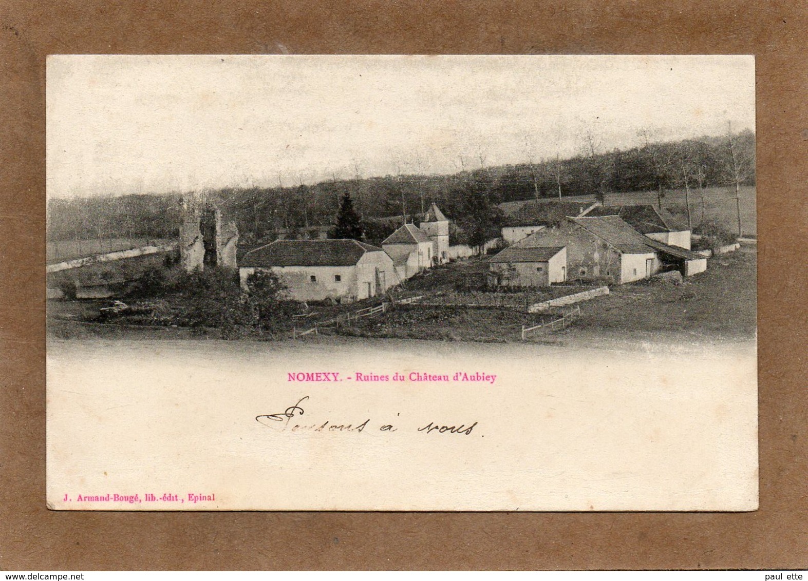 CPA - NOMEXY (88) - Aspect Du Quartier Du Château D'Aubiey En 1902 - Nomexy