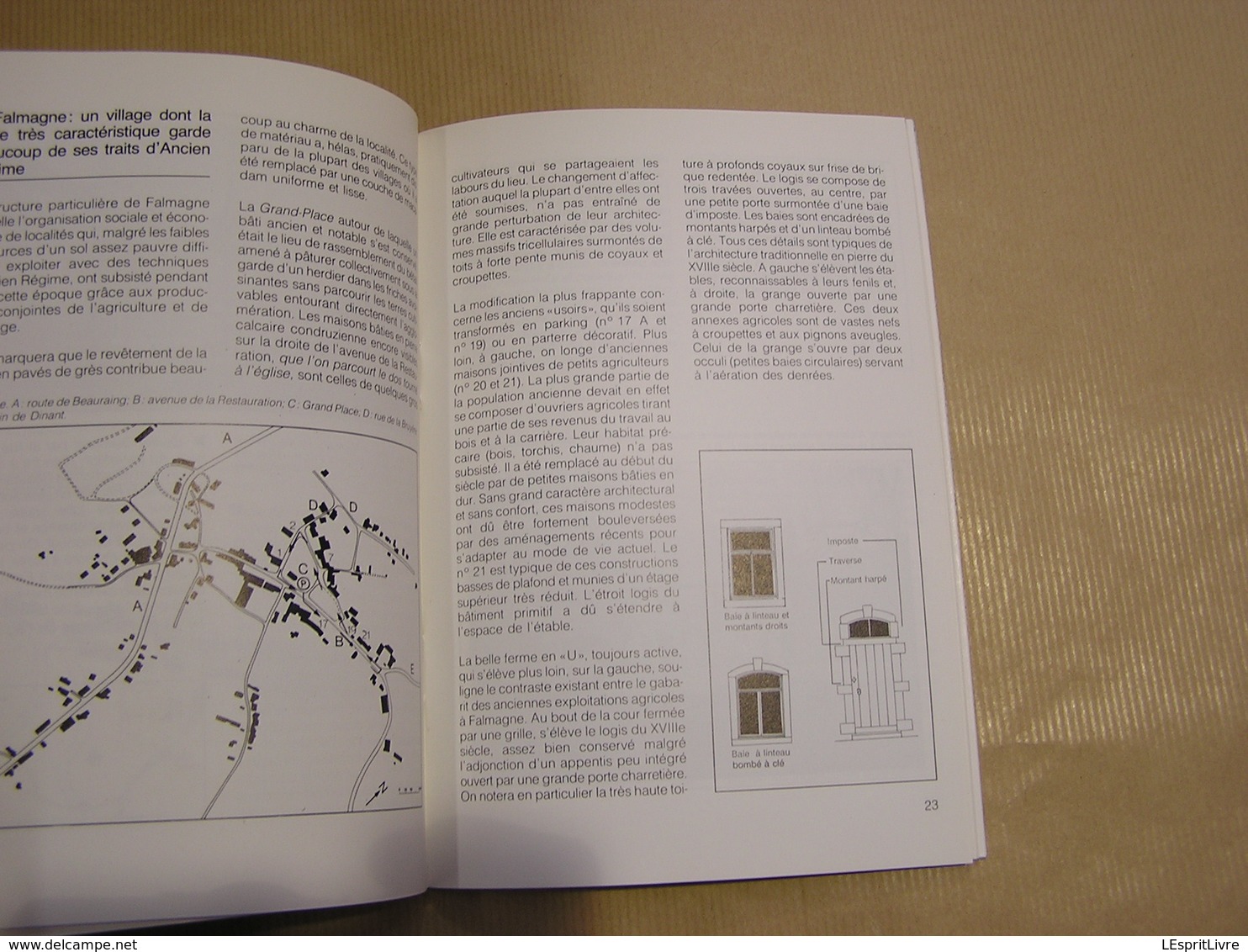 HOMMES ET PAYSAGES N° 12 Itinéraire de l'Habitat Traditionel en Famenne Régionalisme Houyet Wéris Blaimont Falmagne
