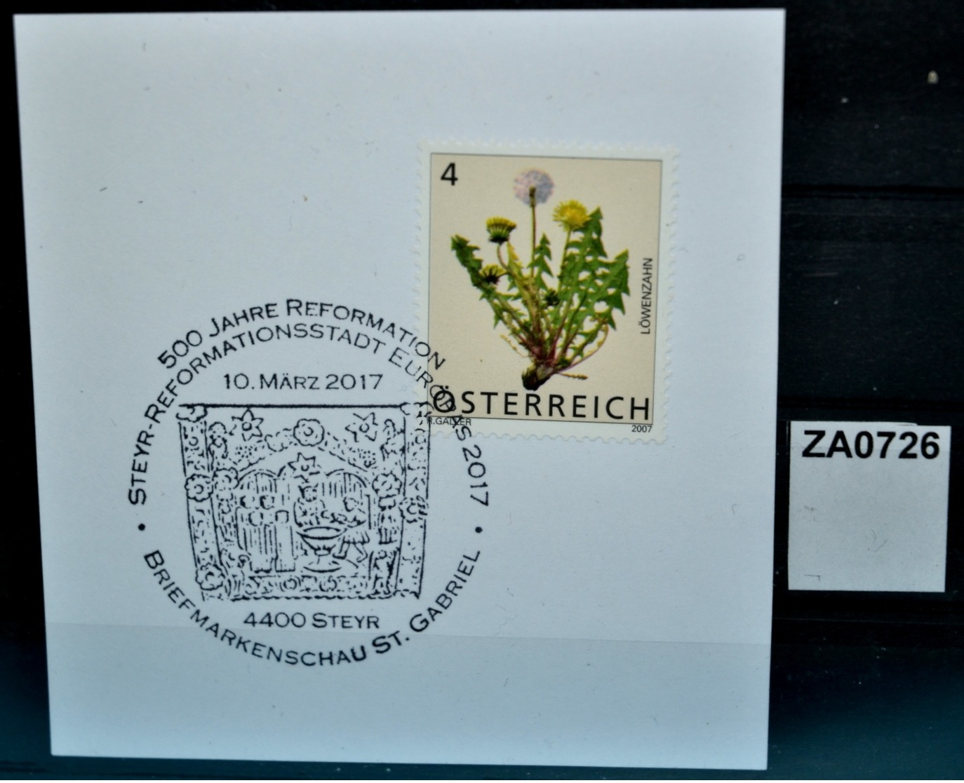 ZA0726 500 Jahre Reformation, Luther, Reformationsstadt, 4400 Steyr AT 10.3.2017 - Maschinenstempel (EMA)