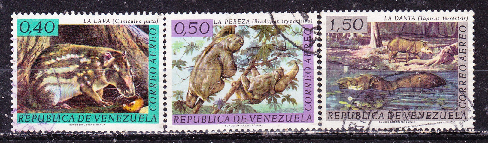 Venezuela 1963-Posta Aerea Animali Selvaggi  -Serie Non   Completa Usata - Venezuela