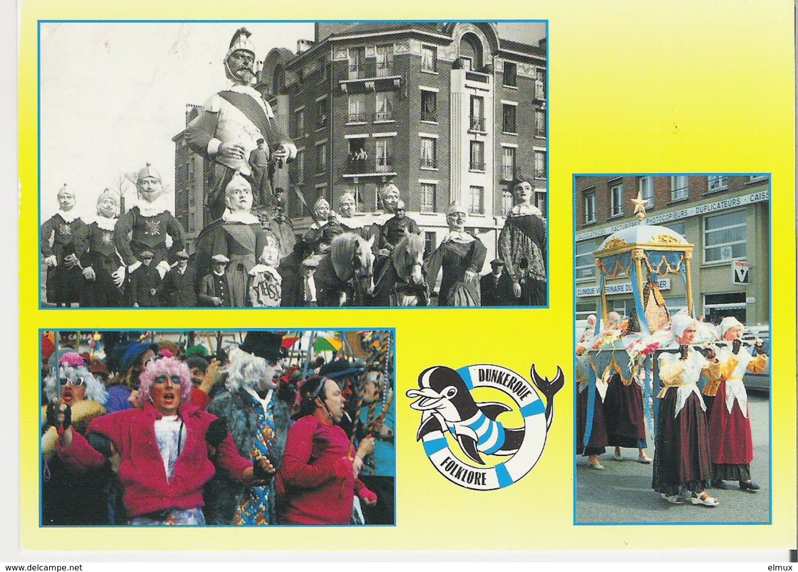 DUNKERQUE. CP Multivues Dunkerque Folklore  Carnaval - Géants - Procession - Dunkerque