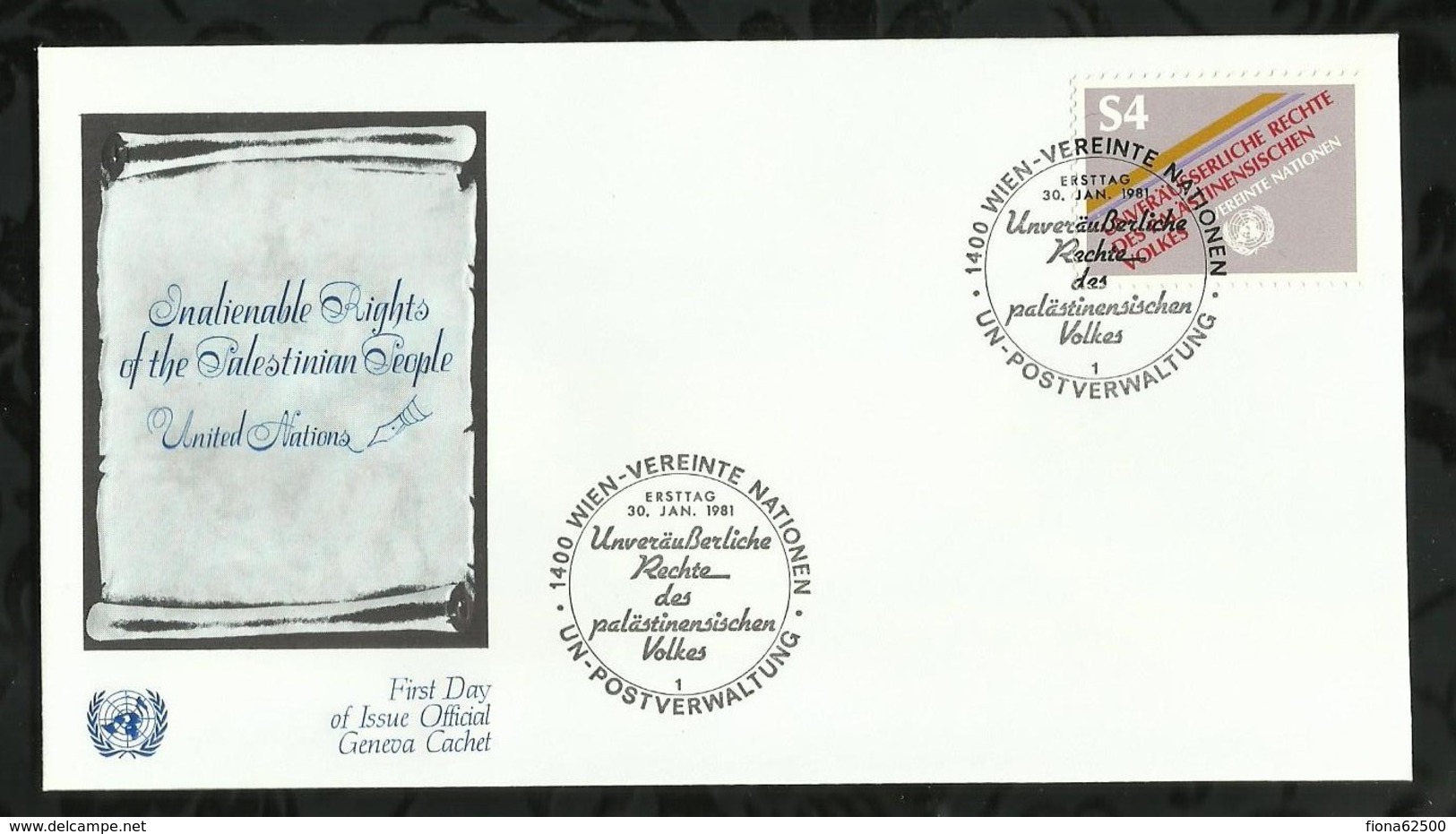 NATIONS-UNIES . FDC  . 30 JANVIER 1981  . WIEN . - FDC