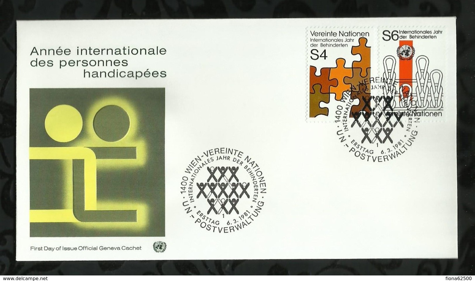 NATIONS-UNIES . FDC  . ANNEE INTERNATIONALE DES PERSONNES HANDICAPEES . 06 MARS 1981  . WIEN . - FDC