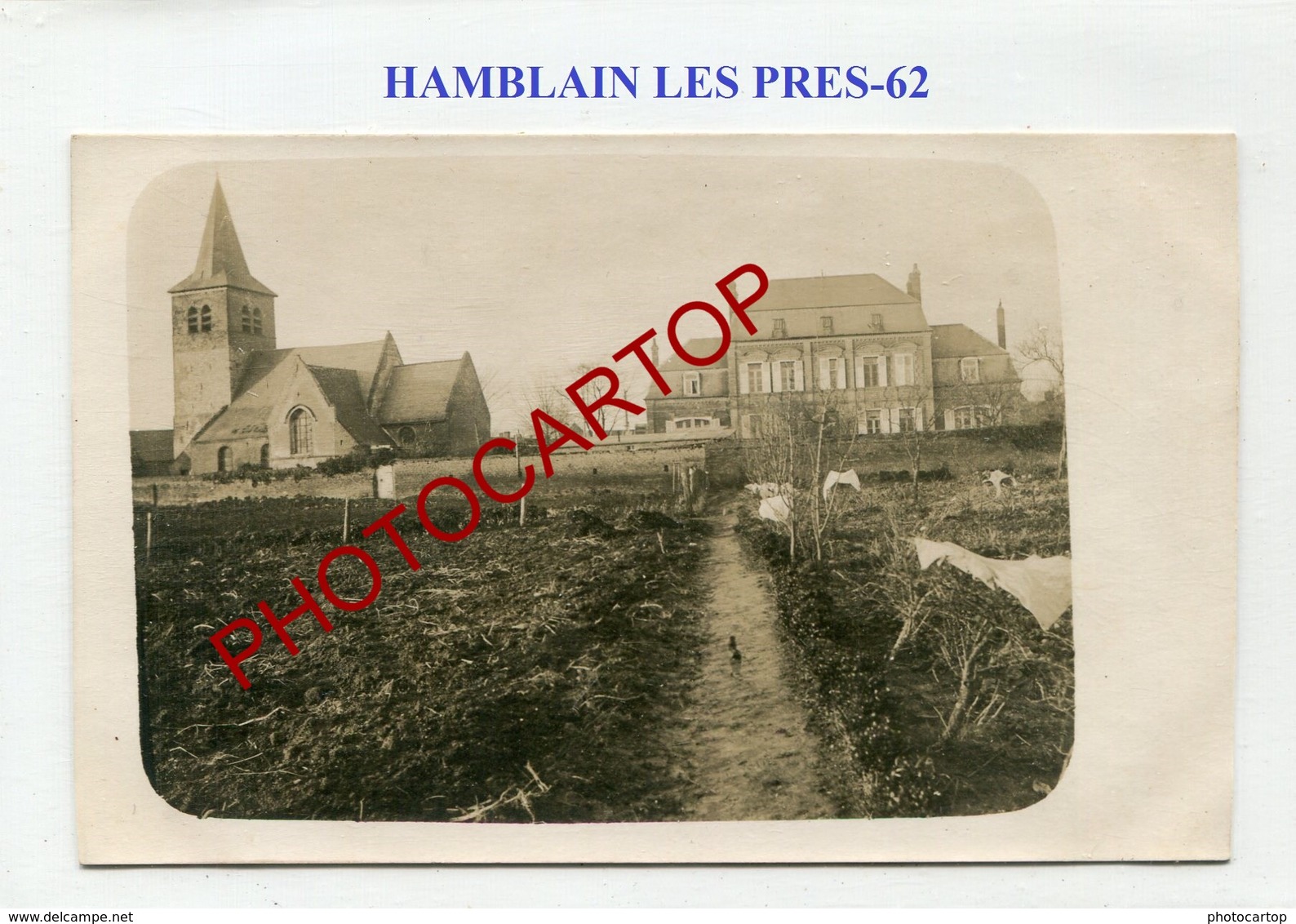 HAMBLAIN LES PRES-Lazaret-Medecine-CARTE PHOTO Allemande-Guerre 14-18-1WK-France-62-Militaria- - Autres & Non Classés