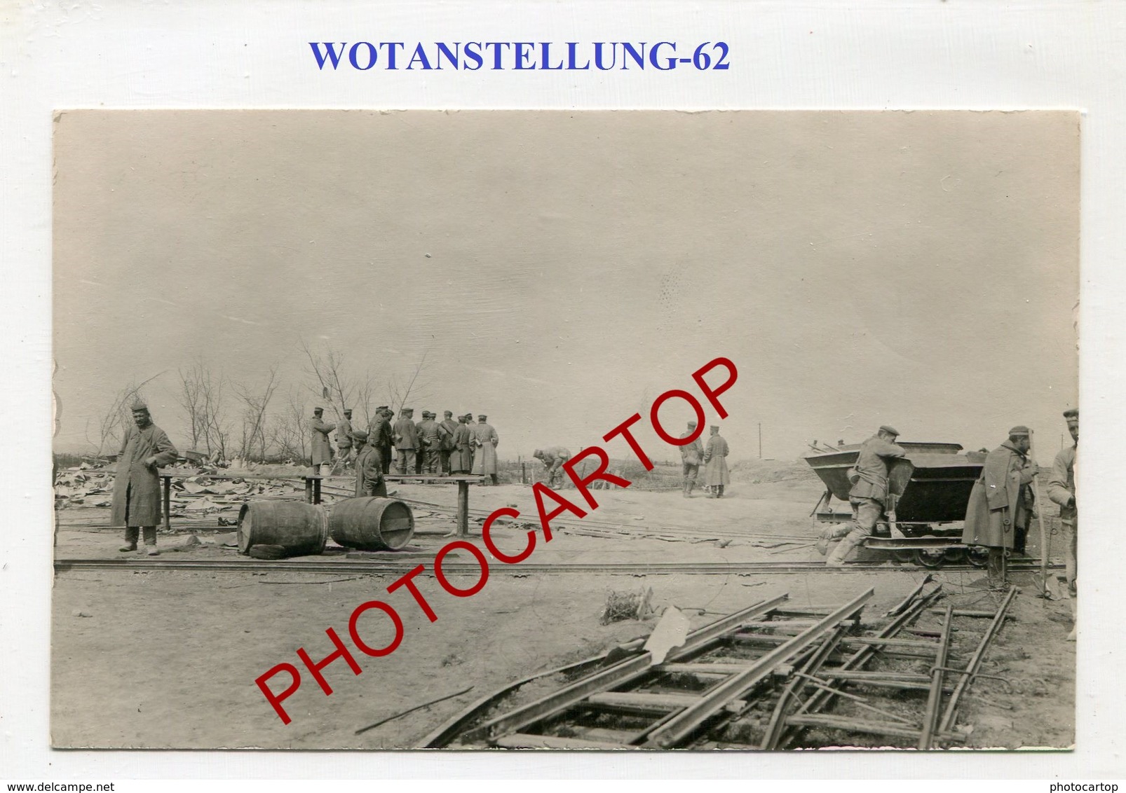 Avec CP De HAMBLAIN LES PRES-Construction Position WOTAN-CARTE PHOTO Allemande-Guerre 14-18-1WK-France-62-Militaria- - Autres & Non Classés