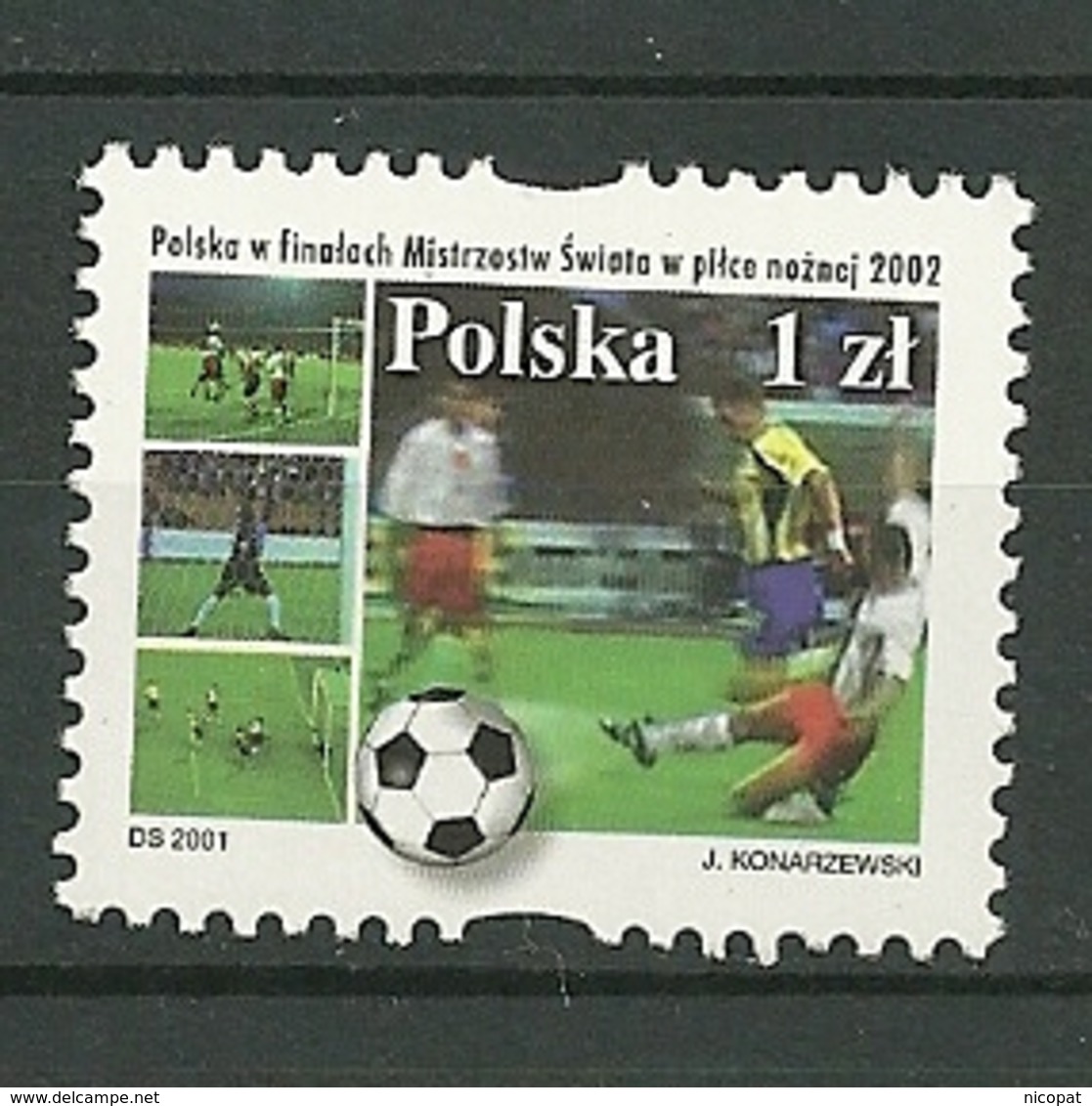 POLAND MNH ** 3694 Championnat Du Monde De Football Balle Ballon Soccer - Neufs