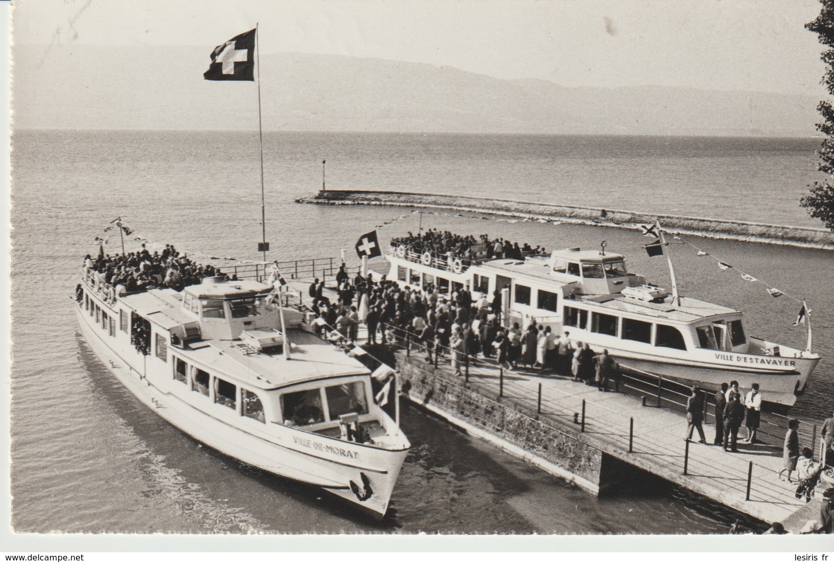 C. P. A. - PHOTO - SOCIETE DE NAVIGATION SUR LES LACS DE NEUCHATEL ET MORAT - 4344 - ESTAVAYER - LE PORT - - Autres & Non Classés