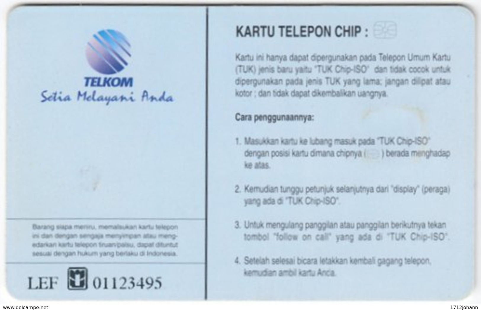 INDONESIA A-233 Chip Telekom - Lady Diana, Princess Of Wales - Used - Indonesien