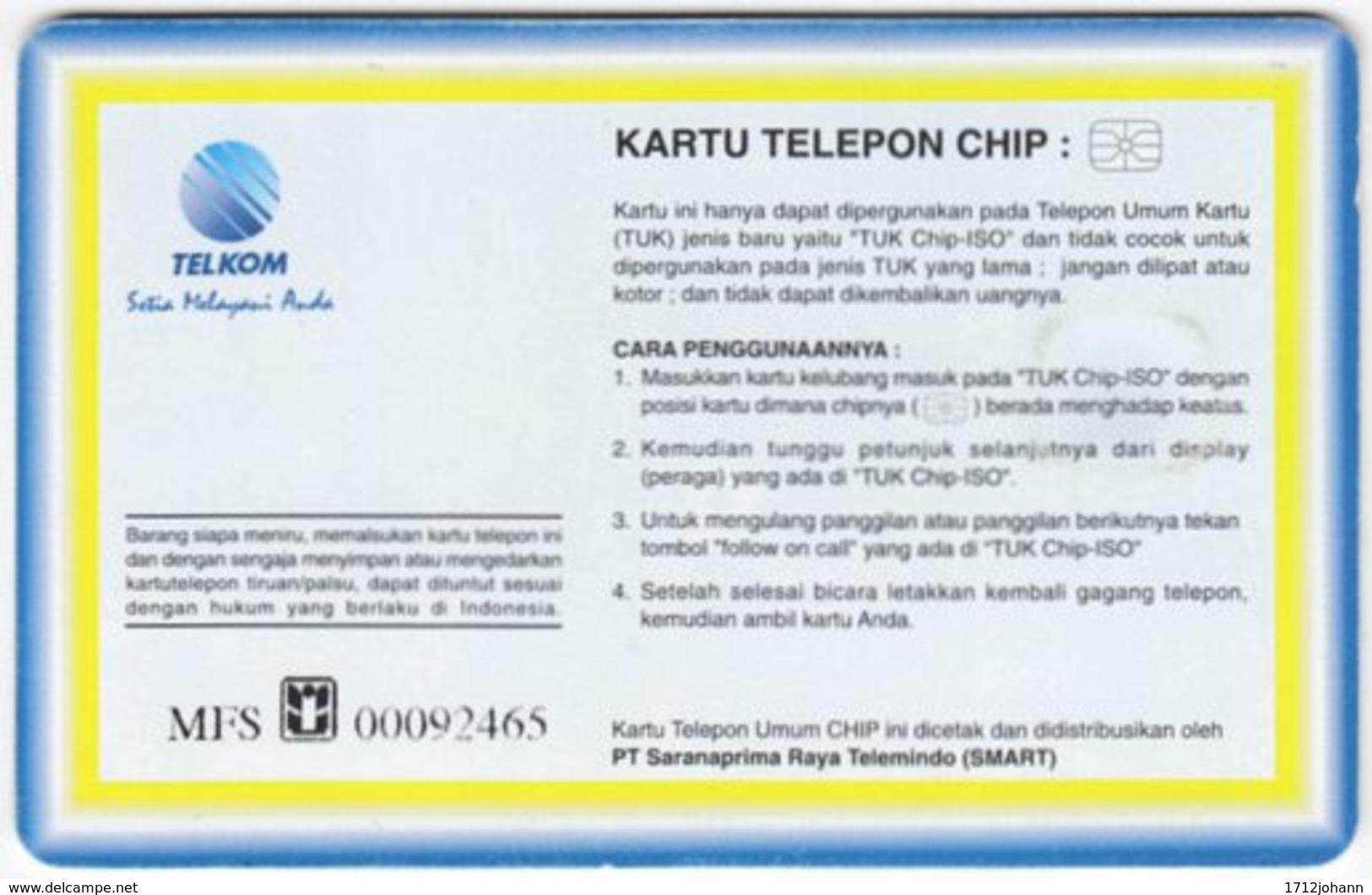 INDONESIA A-254 Chip Telekom - Landmark, Temple, Candi Prambanan - Used - Indonesia