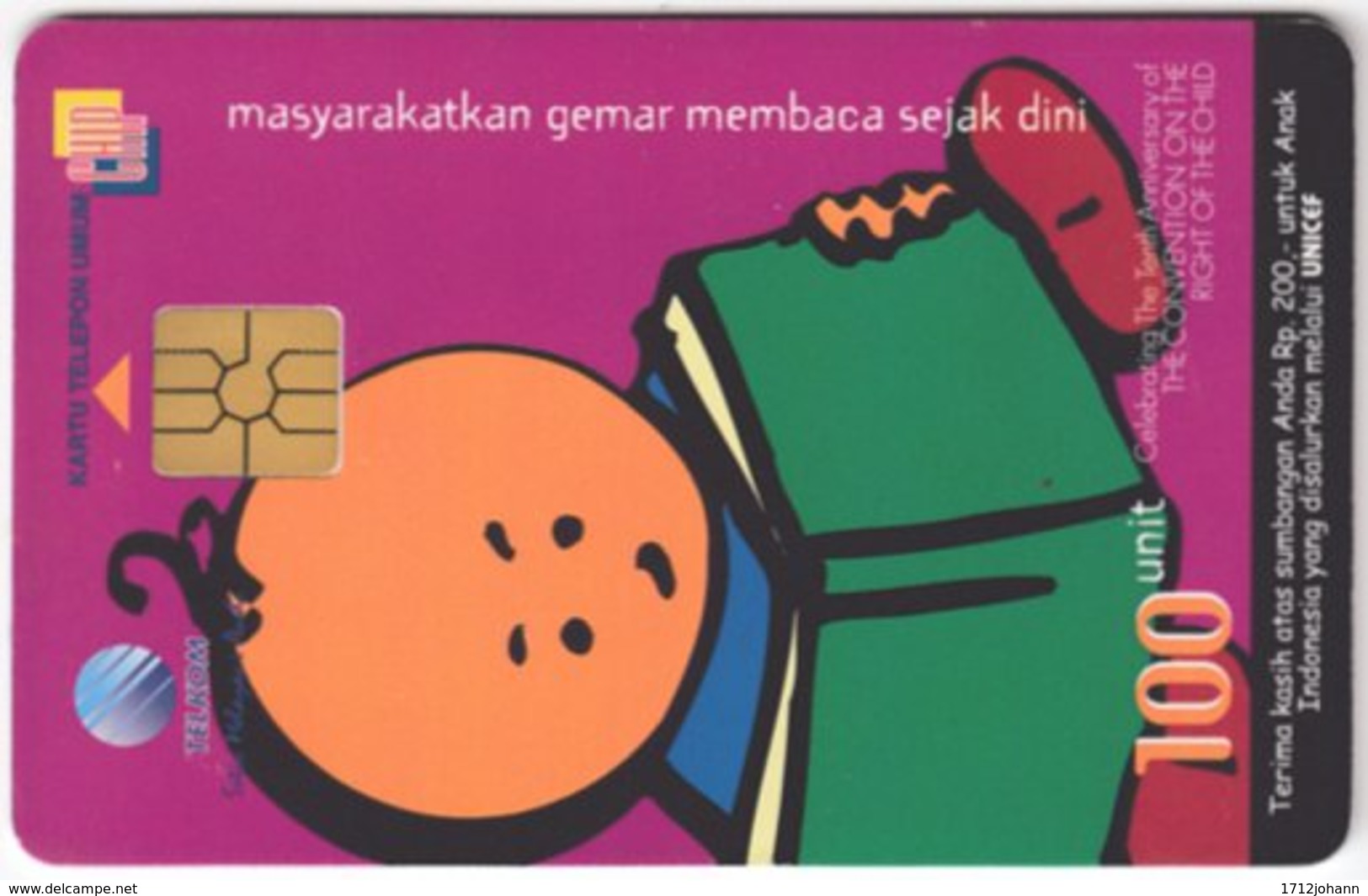 INDONESIA A-267 Chip Telekom - Cartoon - Used - Indonésie